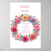 Kwekerij rijm "Ring a Ring O Rozen" personaliseren Poster (Voorkant)