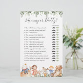 Kwekerij rijmt Baby shower mama of papa spel (Staand voorkant)