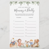 Kwekerij rijmt hoe oud ze waren spel Kaart (Voorkant)