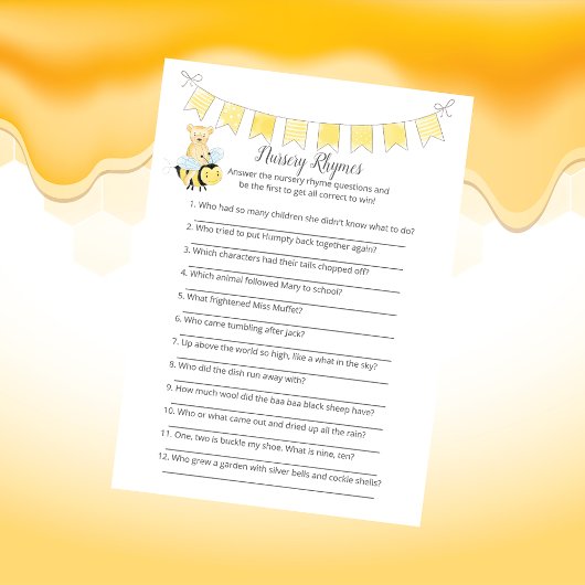 Kwekerij rijmt spel meisje teddybeer Kaart