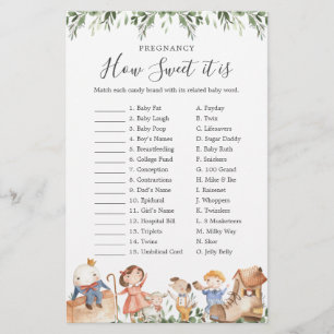 Kwekerij rijmt zwangerschap hoe zoet het is spel