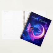 Kwekerij roze fee fantasie glitter neon maan planner (Display)