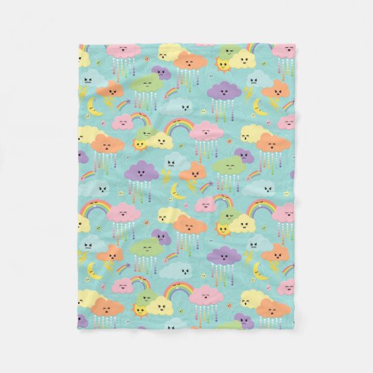 Kwekerij Schattige Cloudy Sky Fleece Deken (Voorkant)