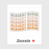 Kwekerij Verpleegkundige, Pasgeboren Verpleegkundi Sticker (Vel)