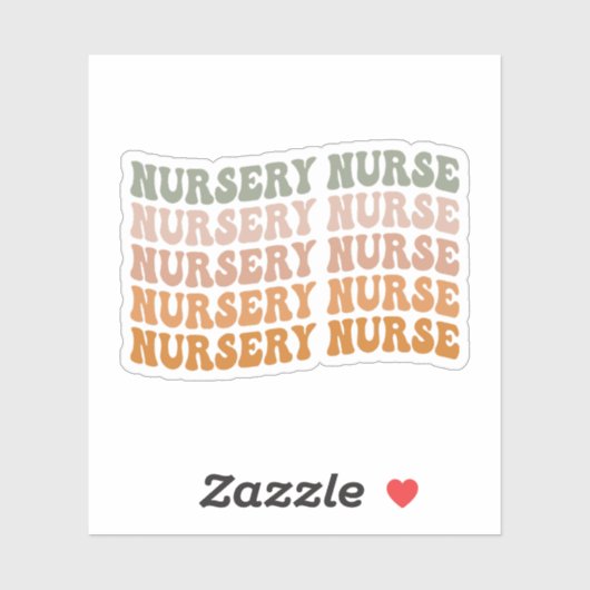 Kwekerij Verpleegkundige, Pasgeboren Verpleegkundi Sticker (Vel)