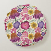 Kwekerij voor zachte pastelwilde bloemen rond kussen (Achterkant)