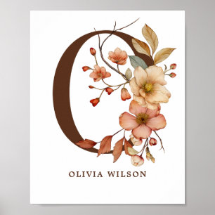 Kwekerij Wall Art Meisje Cottagore Letter O Poster