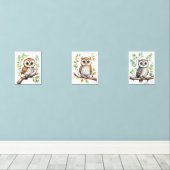 Kwekerij Wandkunstuilen, Genderneutraal Cadeau Bab Muurkunst Sets (Houten vloer)