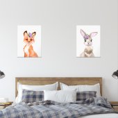 Kwekerij Waterverf Fox en Bunny Muurkunst Sets (Slaapkamer)