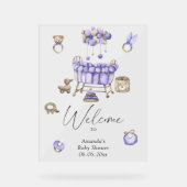 Kwekerij - welkom baby shower feest acryl bord (Voorkant)