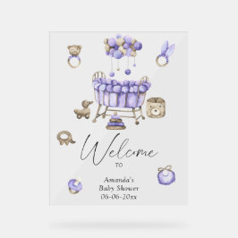 Kwekerij - welkom baby shower feest acryl bord