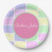 Kwekerij zachte kleuren papieren bordje (Voorkant)