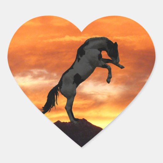 Kwekerspaard Hart Stickers (Voorkant)