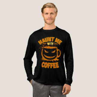 Kweld me met een koffie Jack-O'-Lantern Halloween Tri-Blend Shirt