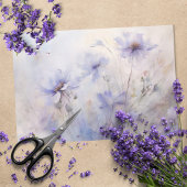 Kwelderige, Elegante Paarse Anemoon Bloemendecoupa Tissuepapier