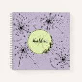 Kwelende Paarse Wilde Bloem Paardenbloem Kusjes Bl Notitieboek (Voorkant)