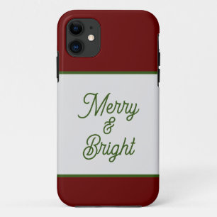 Kwestie voor Merry and Bright Holiday Phone Case-Mate iPhone Case