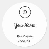 Kwestie voor speciale inschrijving voor gebarentaa ronde sticker (Voorkant)