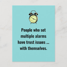 Kwesties van Alarm Clock Trust Joke / Just for Fun Briefkaart