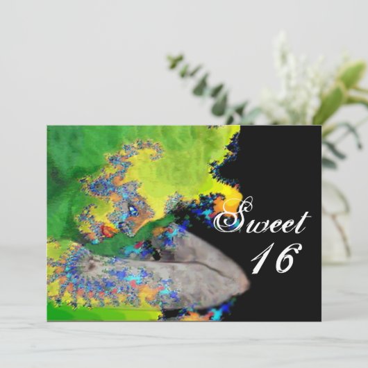 KWESTIES VAN MATERIAAL, 16-jarig jubileum Kaart (Staand voorkant)