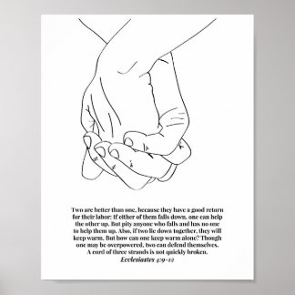 Kwetsbaar 4:9-12 een kabel van drie strengen... poster