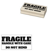 Kwetsbaar handvat met zorg niet buigen rubberstempel (Gestempeld)