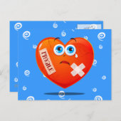 Kwetsbaar hart, briefkaart (Voorkant / Achterkant)