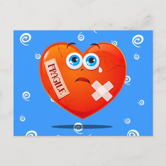 Kwetsbaar hart, briefkaart (Voorkant)