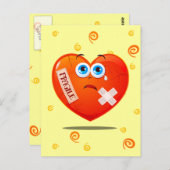 Kwetsbaar hart, briefkaart (Voorkant / Achterkant)