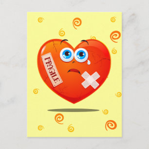 Kwetsbaar hart, briefkaart