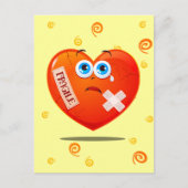 Kwetsbaar hart, briefkaart (Voorkant)