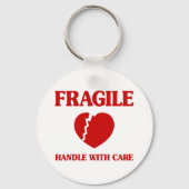 Kwetsbaar Hart Voorzichtig Behandelen Sleutelhanger (Voorkant)