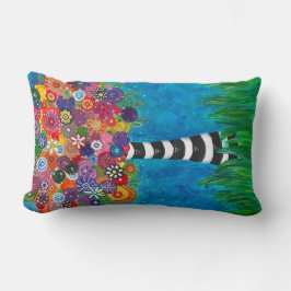 Kwetsbaar, kleurrijk, origineel kunstwerk kussen