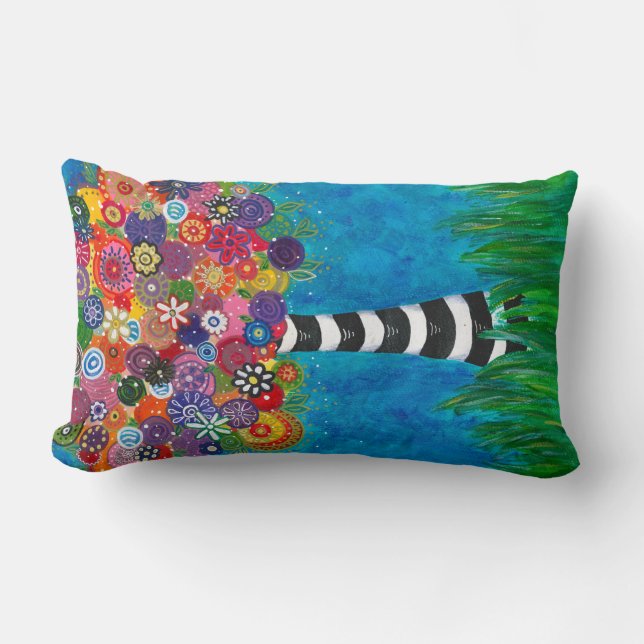 Kwetsbaar, kleurrijk, origineel kunstwerk kussen (Voorkant)
