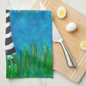 Kwetsbaar, kleurrijk, origineel kunstwerk theedoek (Quarter Fold)