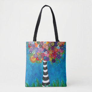 Kwetsbaar, kleurrijk, origineel kunstwerk tote bag