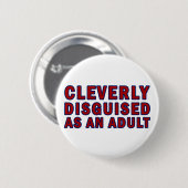 Kwetsbaar misleid als volwassene ronde button 5,7 cm (Voorkant /achterkant)