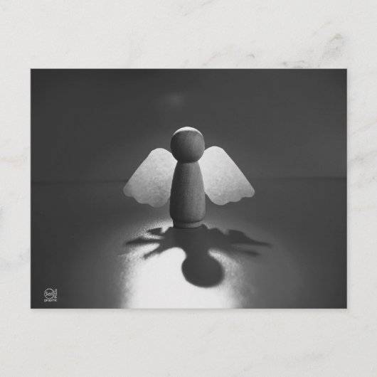 Kwetsbaarheid en breekbaarheid symbolic in Engel. Briefkaart (Voorkant)