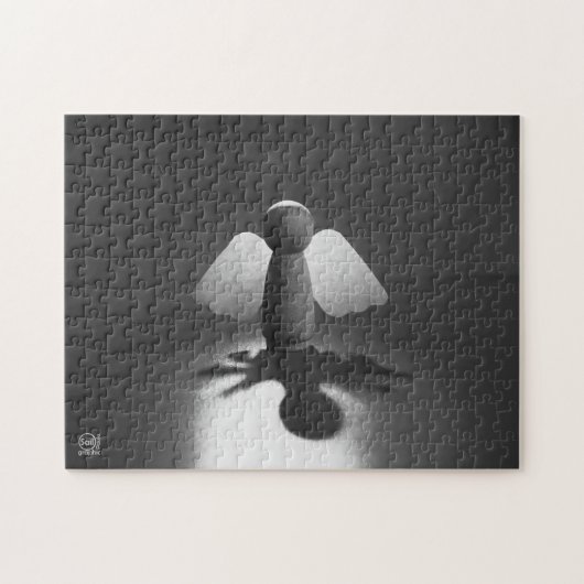 Kwetsbaarheid en breekbaarheid symbolic in Engel. Legpuzzel (Horizontaal)