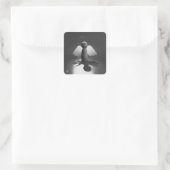 Kwetsbaarheid en breekbaarheid symbolic in Engel. Vierkante Sticker (Tas)