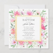 Kwetsbare bloemblaadjes doop kaart (Voorkant)