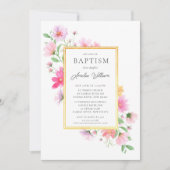 Kwetsbare bloemblaadjes doop kaart (Voorkant)