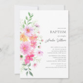 Kwetsbare bloemblaadjes doop kaart (Voorkant)