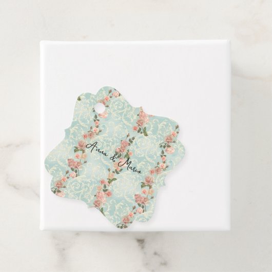 kwetsbare Engelse rozen Bedankjes Labels (In situ)