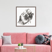 Kwetsbare greep canvas afdruk (Insitu (Woonkamer))