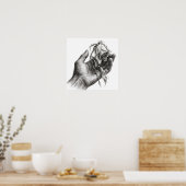 Kwetsbare greep poster (Keuken)