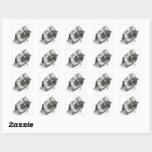 Kwetsbare greep vierkante sticker (Vel)
