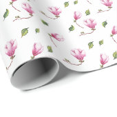 Kwetsbare Magnoliabloesem Cadeaupapier (Rol Hoek)