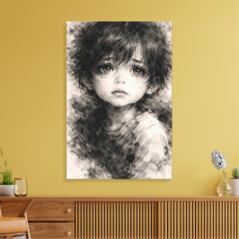Kwetsbare stilte – Onschuldige ziel Canvasprint Canvas Afdruk
