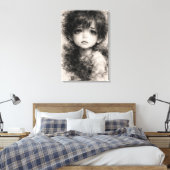 Kwetsbare stilte – Onschuldige ziel Canvasprint Canvas Afdruk (Insitu (Slaapkamer))